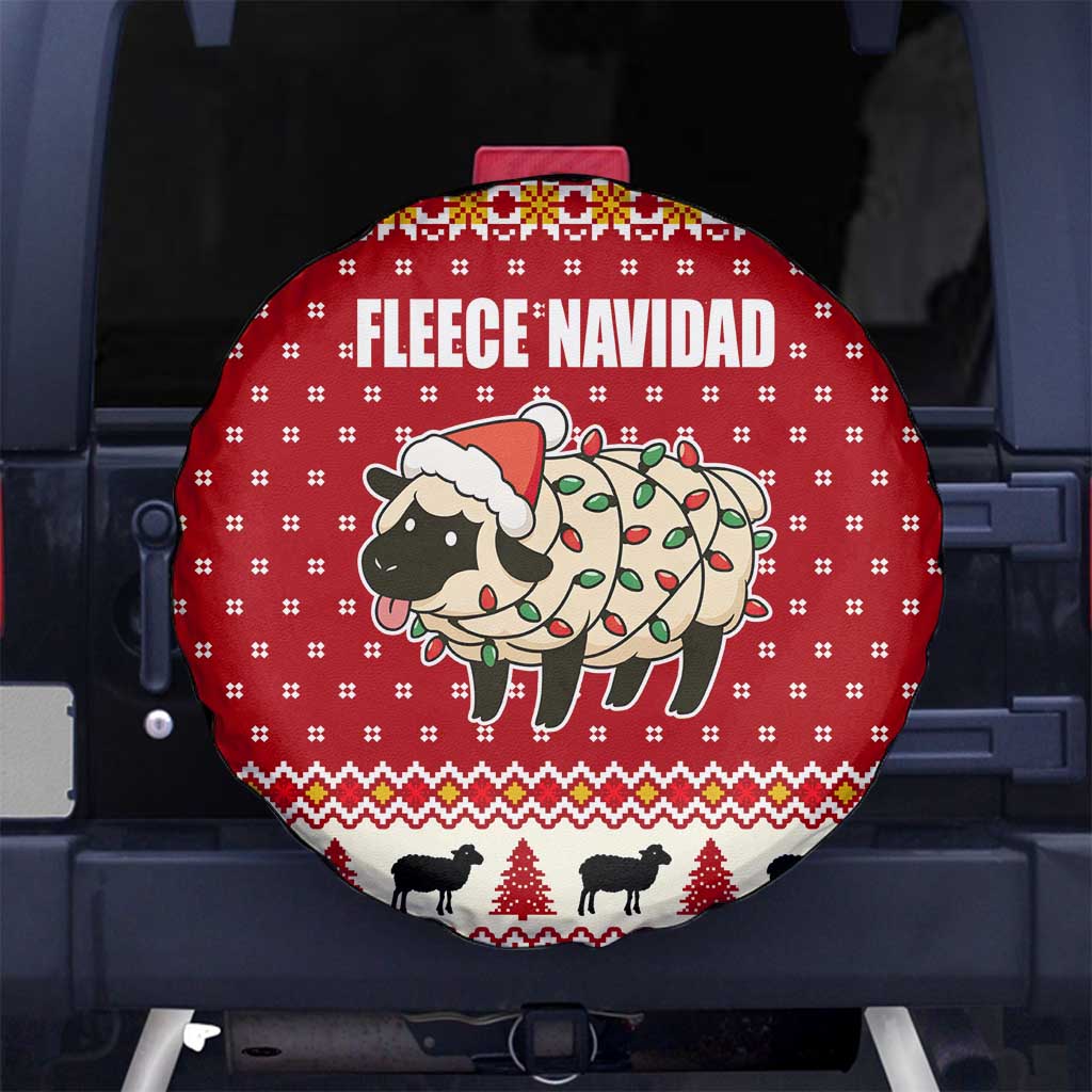 Sheep Merry Christmas Spare Tire Cover Xmas Holiday Patterns - Wonder Print Shop