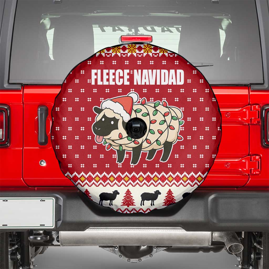 Sheep Merry Christmas Spare Tire Cover Xmas Holiday Patterns - Wonder Print Shop