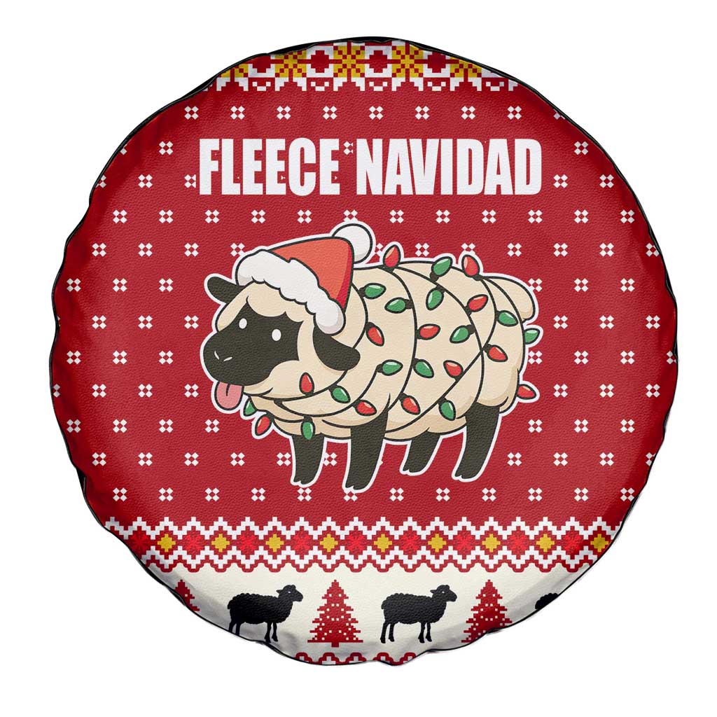 Sheep Merry Christmas Spare Tire Cover Xmas Holiday Patterns - Wonder Print Shop