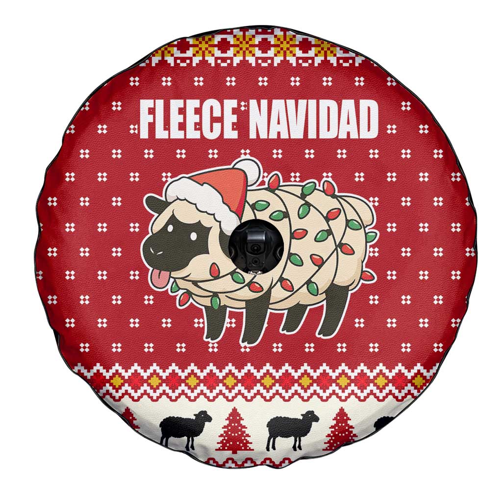 Sheep Merry Christmas Spare Tire Cover Xmas Holiday Patterns - Wonder Print Shop