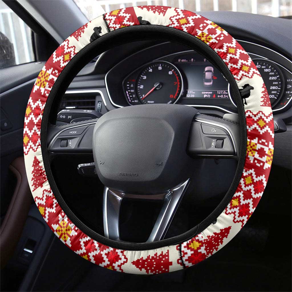 Sheep Merry Christmas Steering Wheel Cover Xmas Holiday Patterns - Wonder Print Shop