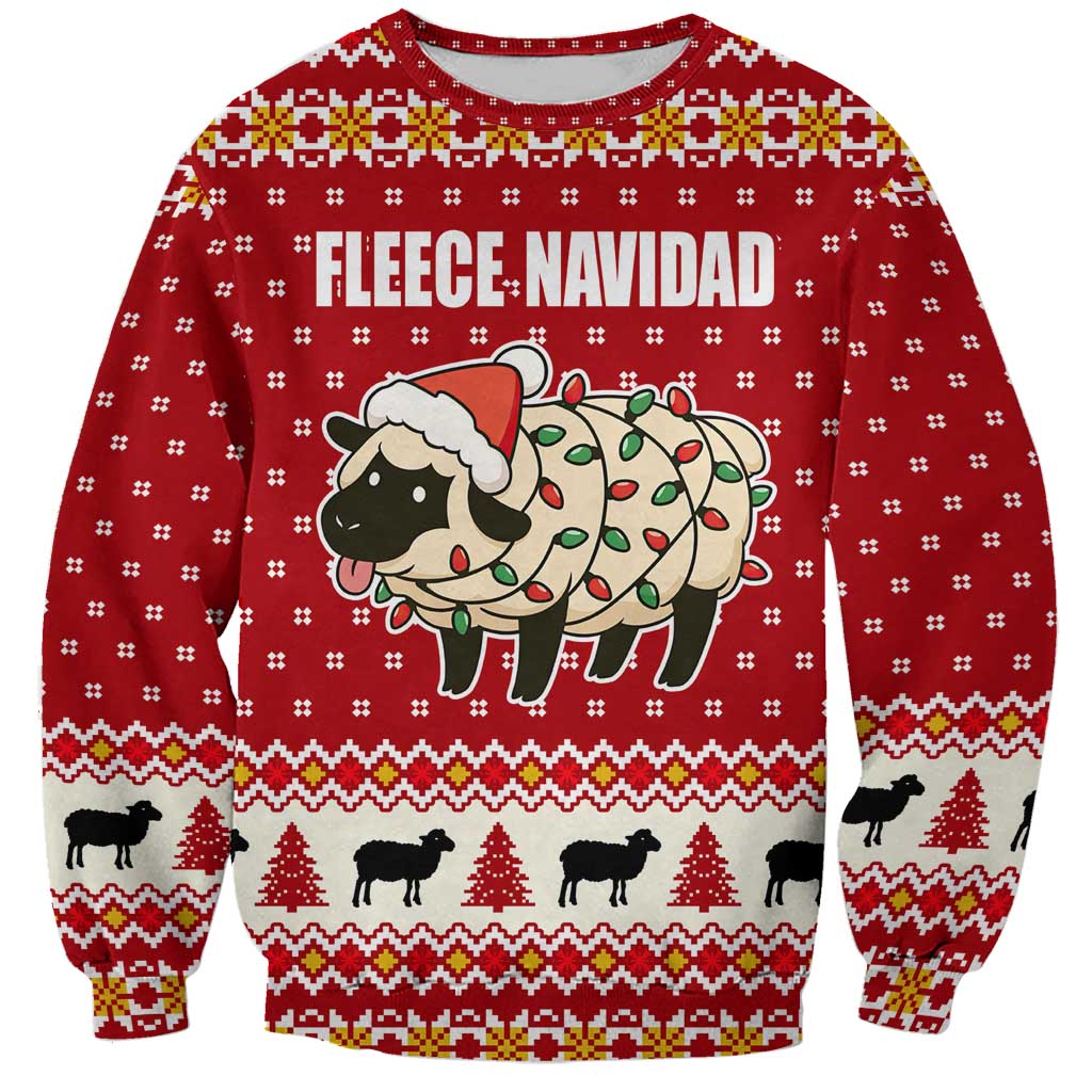 Sheep Merry Christmas Sweatshirt Xmas Holiday Patterns - Wonder Print Shop