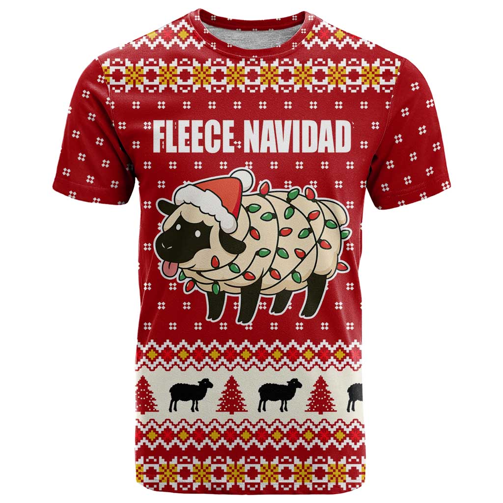 Sheep Merry Christmas T Shirt Xmas Holiday Patterns - Wonder Print Shop