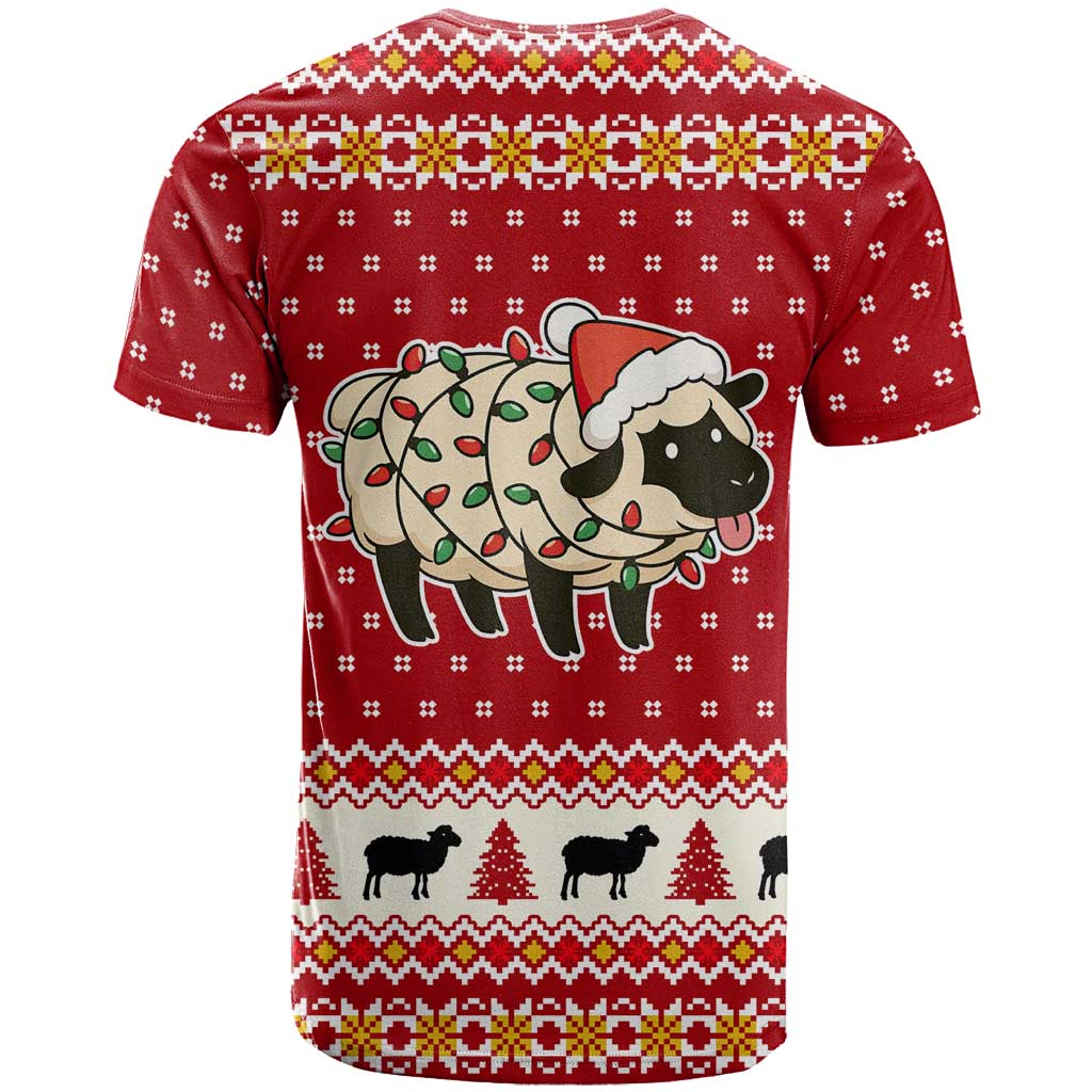 Sheep Merry Christmas T Shirt Xmas Holiday Patterns - Wonder Print Shop