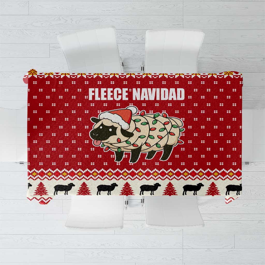 Sheep Merry Christmas Tablecloth Xmas Holiday Patterns - Wonder Print Shop