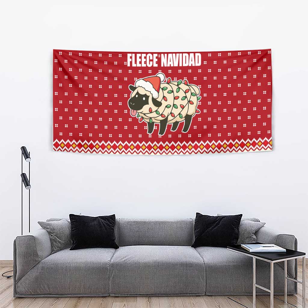 Sheep Merry Christmas Tapestry Xmas Holiday Patterns - Wonder Print Shop