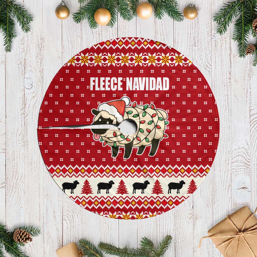 Sheep Merry Christmas Tree Skirt Xmas Holiday Patterns - Wonder Print Shop