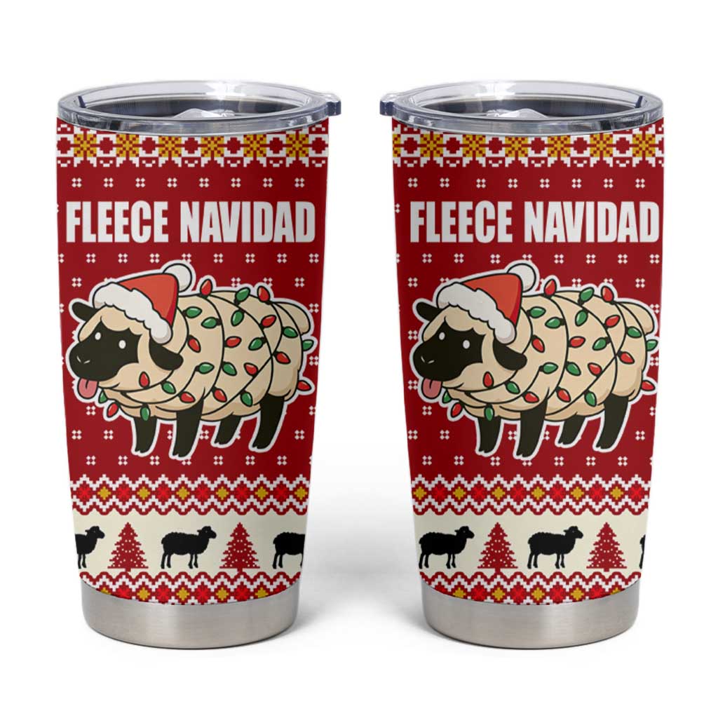 Sheep Merry Christmas Tumbler Cup Xmas Holiday Patterns - Wonder Print Shop