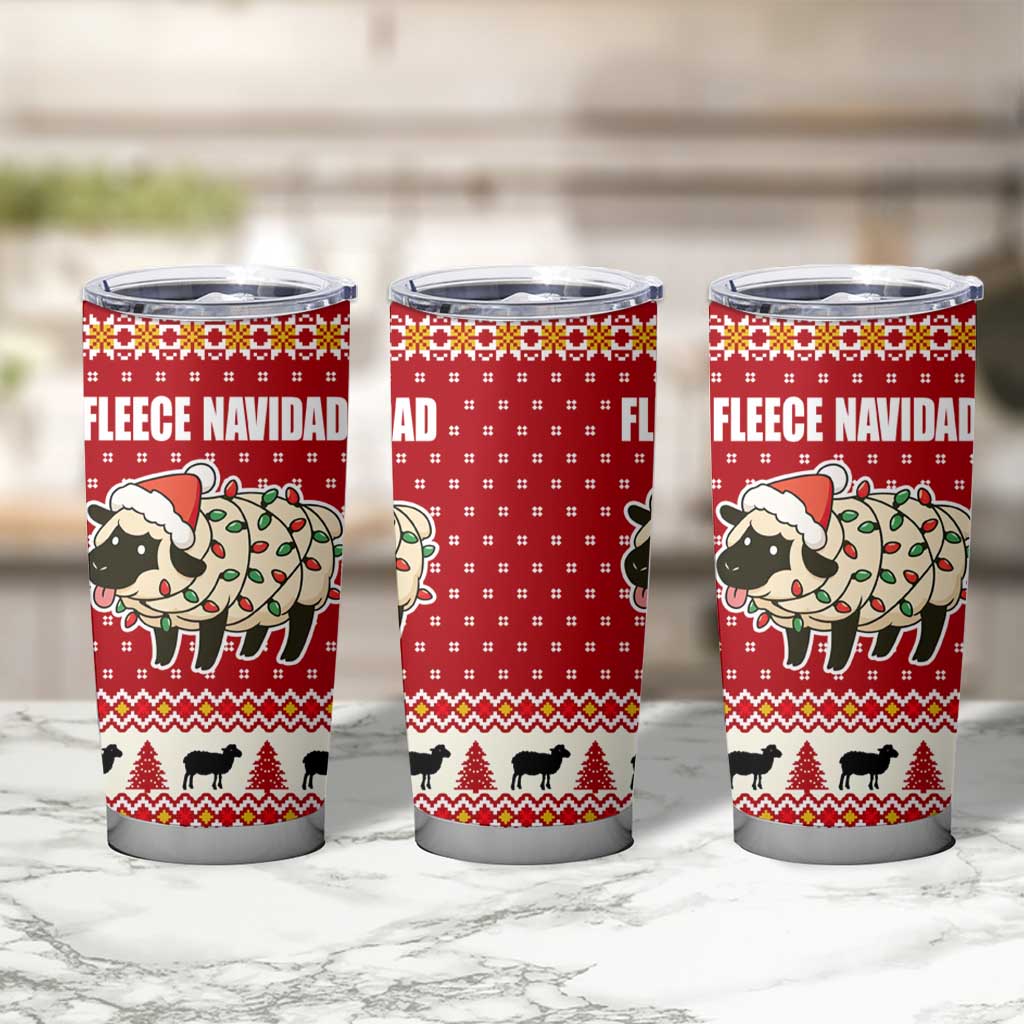 Sheep Merry Christmas Tumbler Cup Xmas Holiday Patterns - Wonder Print Shop