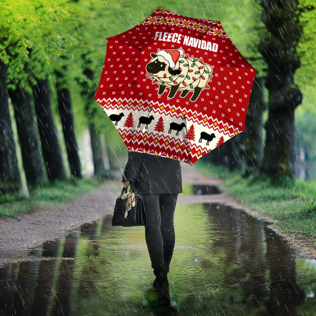 Sheep Merry Christmas Umbrella Xmas Holiday Patterns - Wonder Print Shop