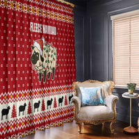Sheep Merry Christmas Window Curtain Xmas Holiday Patterns - Wonder Print Shop