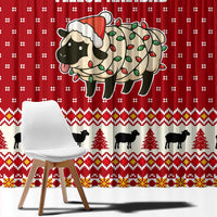 Sheep Merry Christmas Window Curtain Xmas Holiday Patterns - Wonder Print Shop