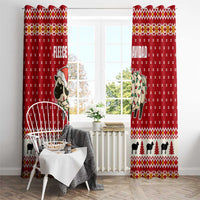 Sheep Merry Christmas Window Curtain Xmas Holiday Patterns - Wonder Print Shop