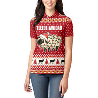 Sheep Merry Christmas Women Polo Shirt Xmas Holiday Patterns - Wonder Print Shop