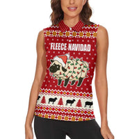 Sheep Merry Christmas Women Sleeveless Polo Shirt Xmas Holiday Patterns - Wonder Print Shop