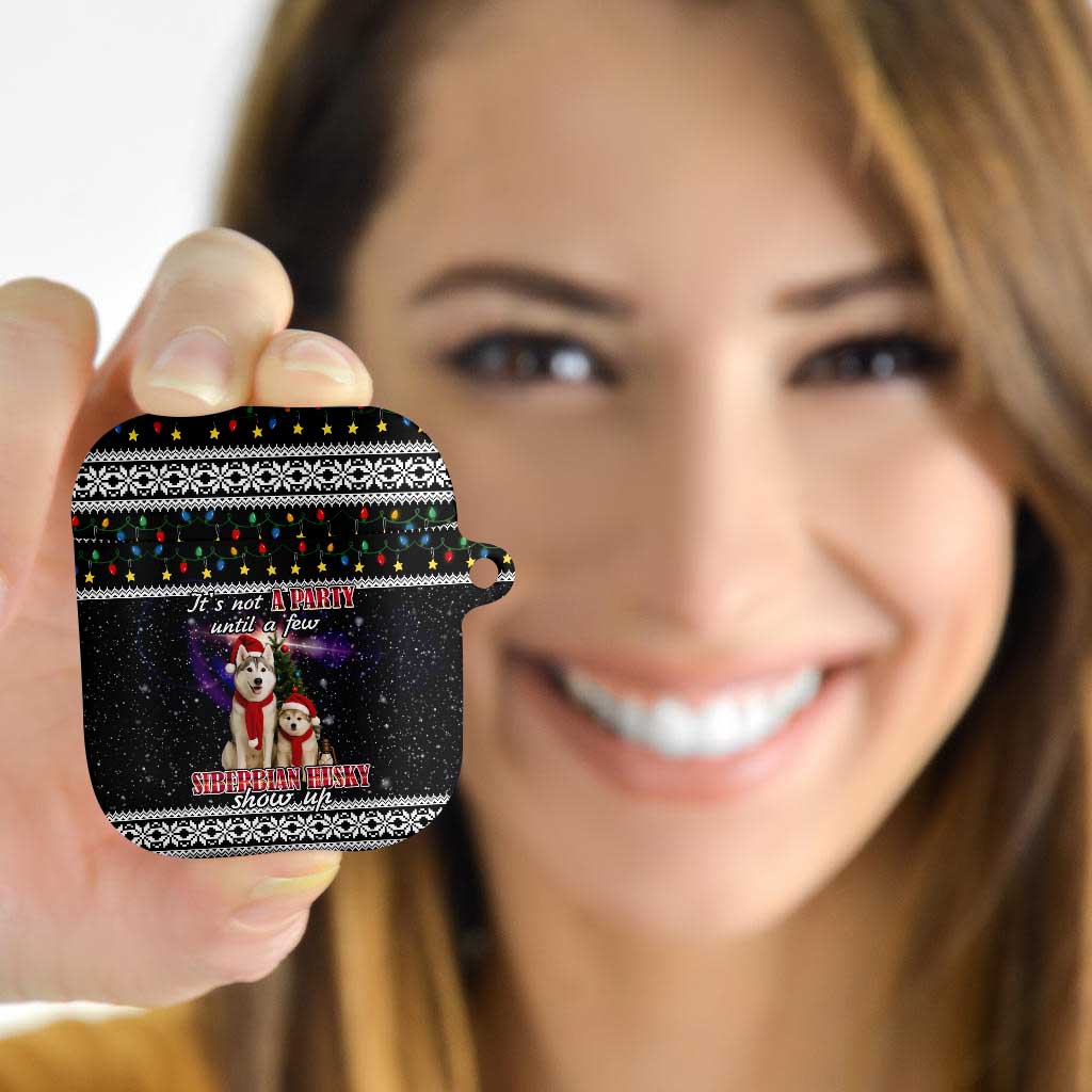 Siberian Husky Show Up Xmas Christmas AirPods Case Xmas Holiday Patterns - Wonder Print Shop