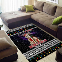 Siberian Husky Show Up Xmas Christmas Area Rug Xmas Holiday Patterns - Wonder Print Shop