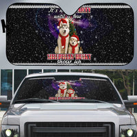 Siberian Husky Show Up Xmas Christmas Auto Sun Shade Xmas Holiday Patterns - Wonder Print Shop