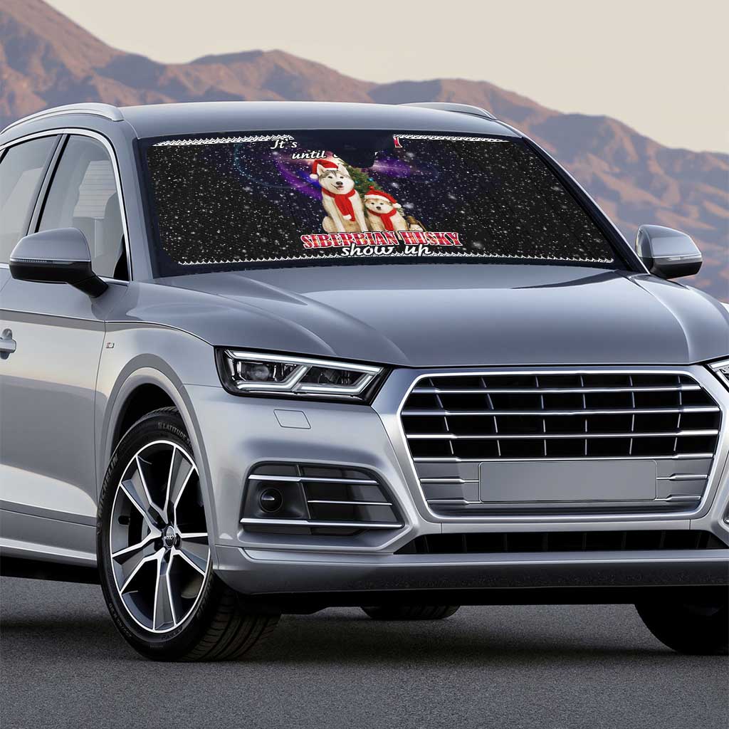 Siberian Husky Show Up Xmas Christmas Auto Sun Shade Xmas Holiday Patterns - Wonder Print Shop