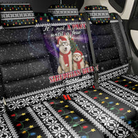Siberian Husky Show Up Xmas Christmas Back Car Seat Cover Xmas Holiday Patterns - Wonder Print Shop