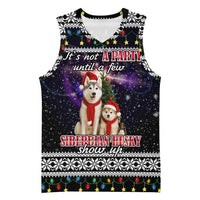 Siberian Husky Show Up Xmas Christmas Basketball Jersey Xmas Holiday Patterns - Wonder Print Shop