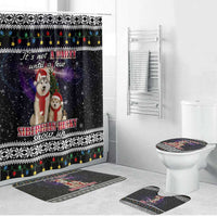 Siberian Husky Show Up Xmas Christmas Bathroom Set Xmas Holiday Patterns - Wonder Print Shop