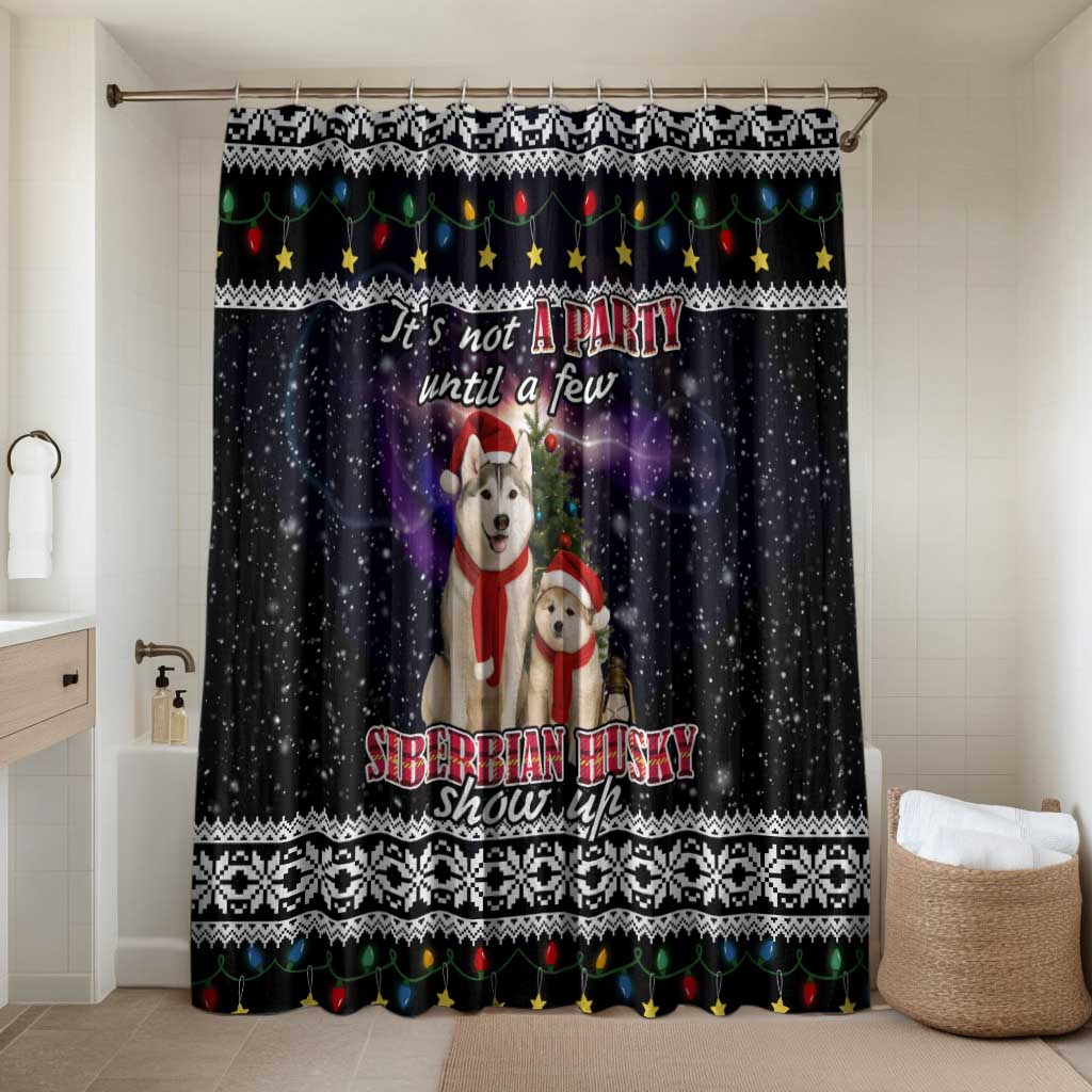 Siberian Husky Show Up Xmas Christmas Bathroom Set Xmas Holiday Patterns - Wonder Print Shop