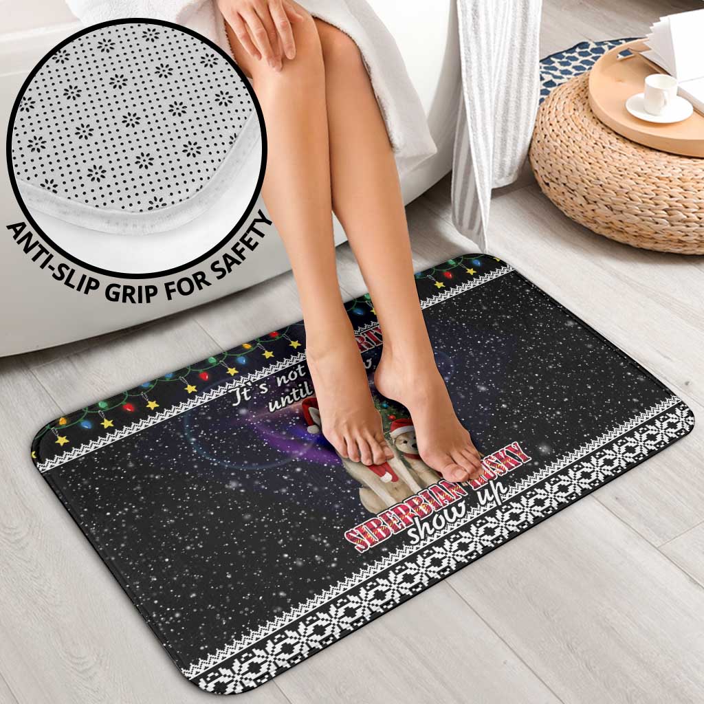 Siberian Husky Show Up Xmas Christmas Bathroom Set Xmas Holiday Patterns - Wonder Print Shop