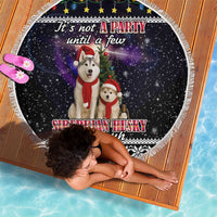 Siberian Husky Show Up Xmas Christmas Beach Blanket Xmas Holiday Patterns - Wonder Print Shop