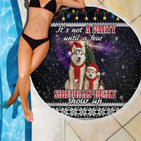 Siberian Husky Show Up Xmas Christmas Beach Blanket Xmas Holiday Patterns - Wonder Print Shop