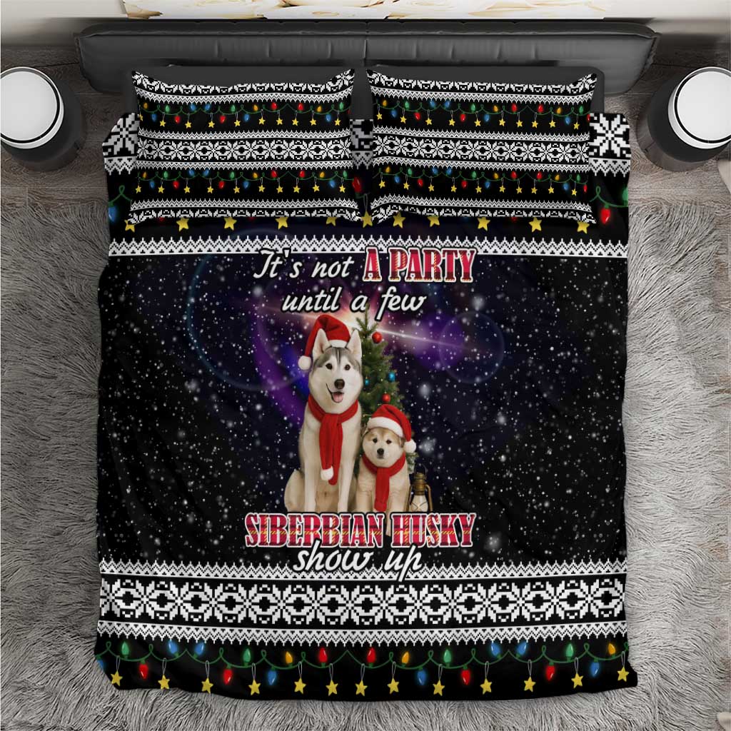 Siberian Husky Show Up Xmas Christmas Bedding Set Xmas Holiday Patterns - Wonder Print Shop