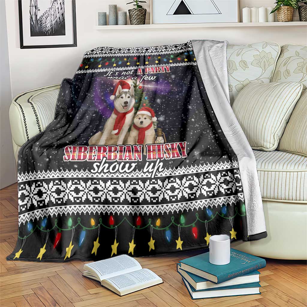 Siberian Husky Show Up Xmas Christmas Blanket Xmas Holiday Patterns - Wonder Print Shop