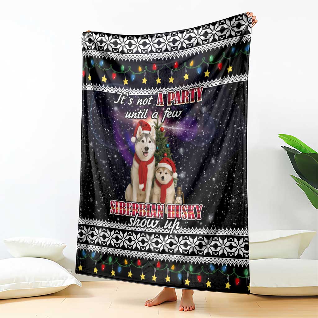 Siberian Husky Show Up Xmas Christmas Blanket Xmas Holiday Patterns - Wonder Print Shop