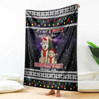 Siberian Husky Show Up Xmas Christmas Blanket Xmas Holiday Patterns - Wonder Print Shop