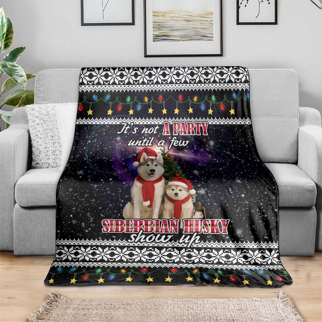 Siberian Husky Show Up Xmas Christmas Blanket Xmas Holiday Patterns - Wonder Print Shop