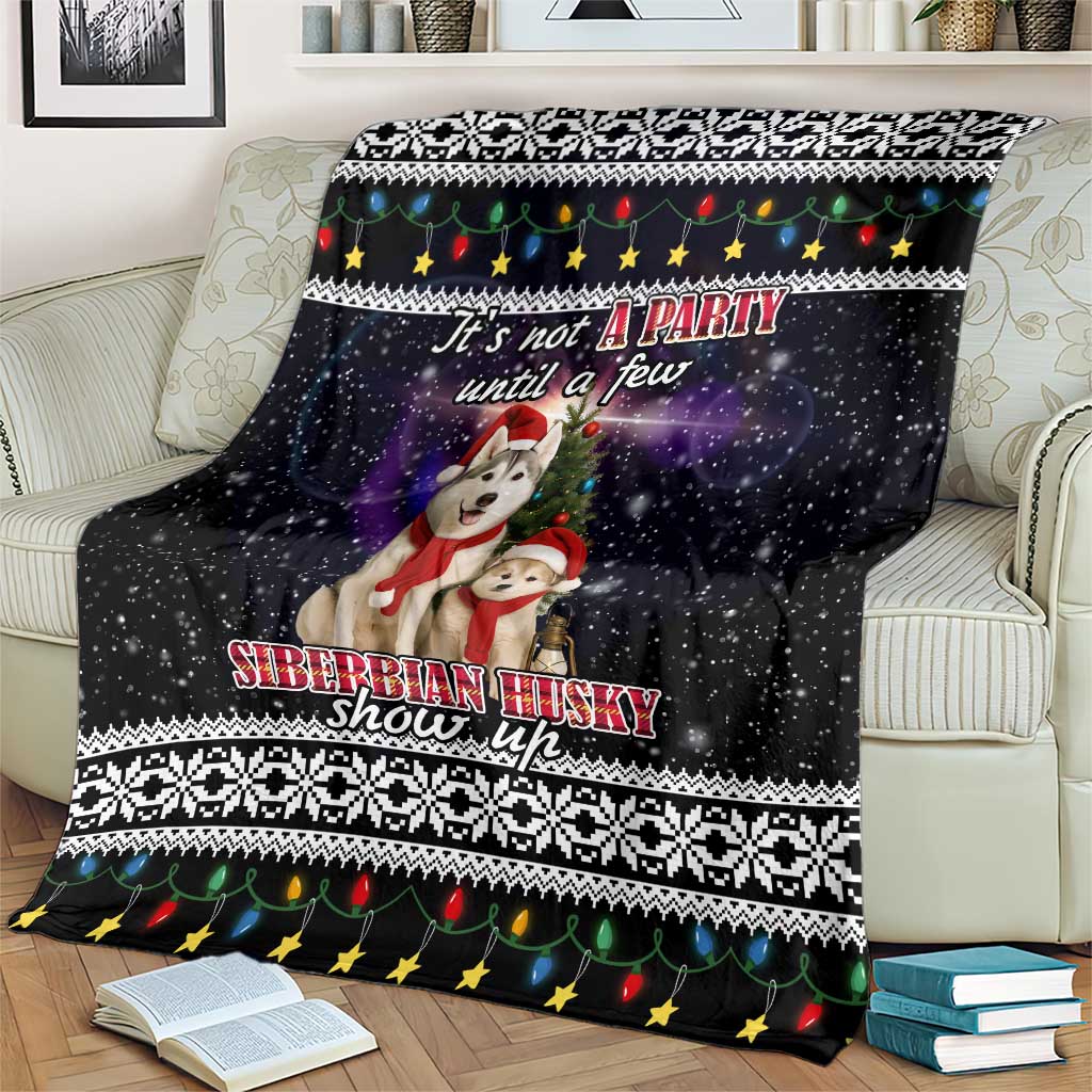 Siberian Husky Show Up Xmas Christmas Blanket Xmas Holiday Patterns - Wonder Print Shop