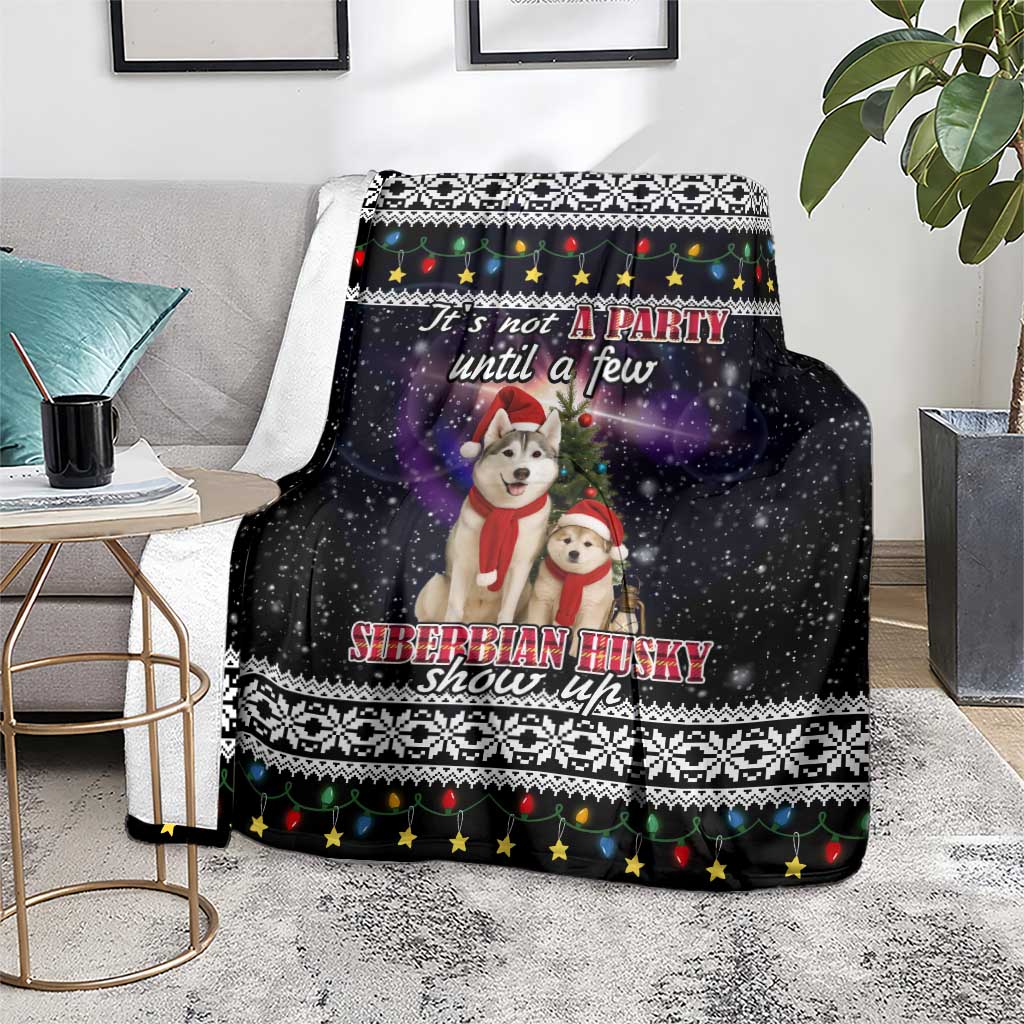 Siberian Husky Show Up Xmas Christmas Blanket Xmas Holiday Patterns - Wonder Print Shop