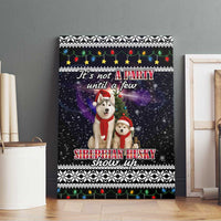 Siberian Husky Show Up Xmas Christmas Canvas Wall Art Xmas Holiday Patterns - Wonder Print Shop