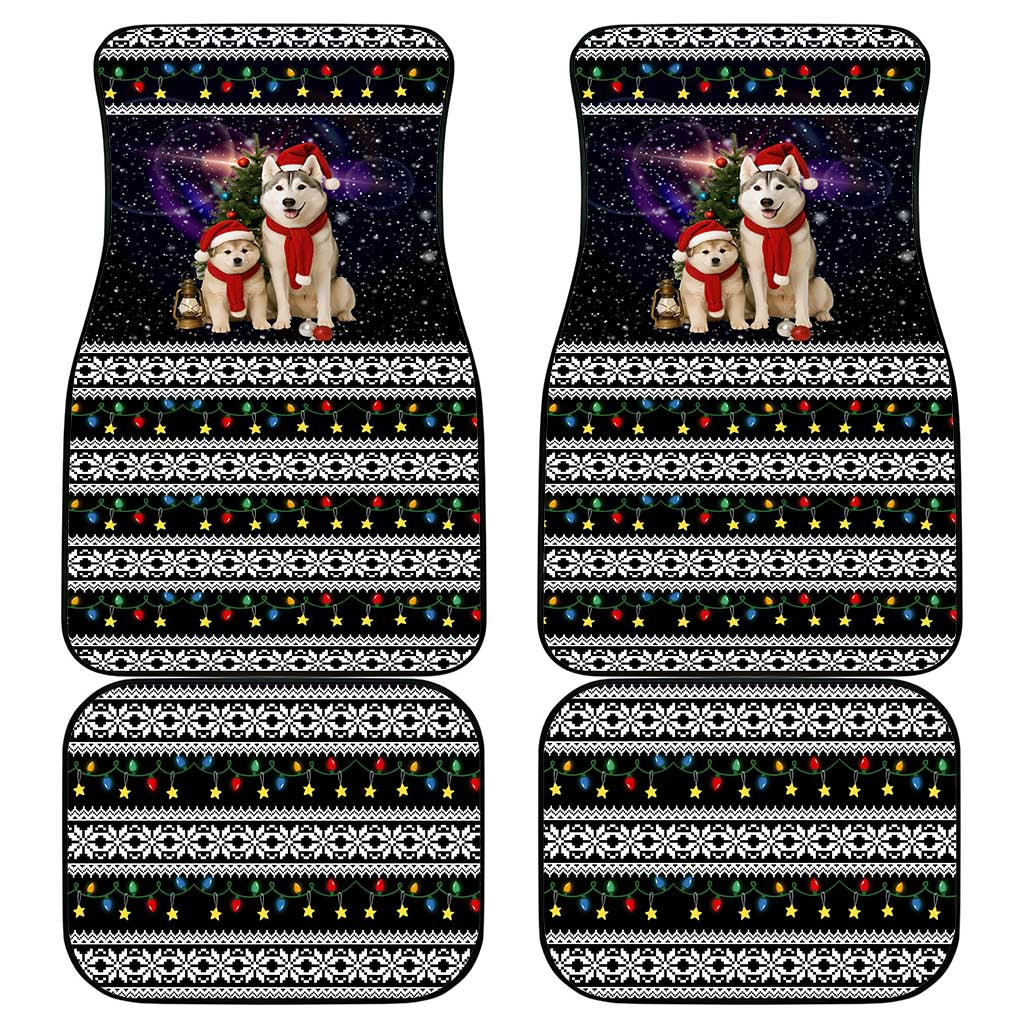Siberian Husky Show Up Xmas Christmas Car Mats Xmas Holiday Patterns - Wonder Print Shop