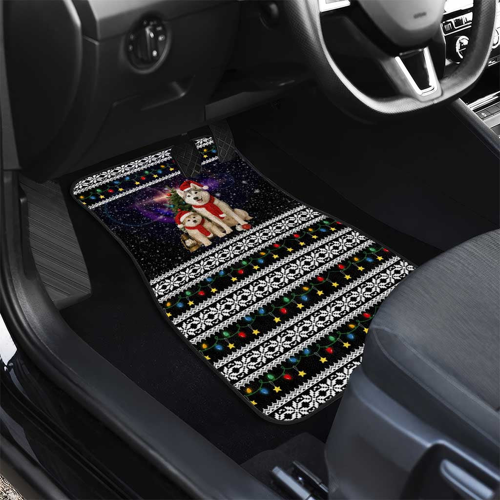 Siberian Husky Show Up Xmas Christmas Car Mats Xmas Holiday Patterns - Wonder Print Shop