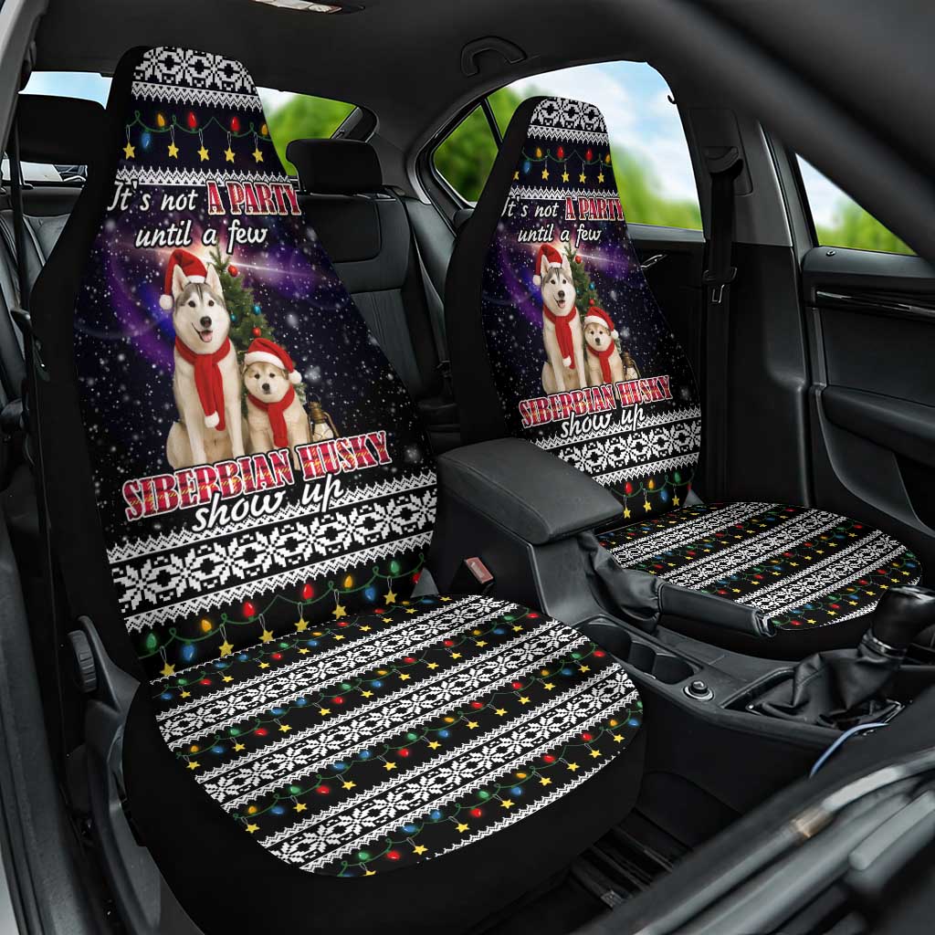 Siberian Husky Show Up Xmas Christmas Car Seat Cover Xmas Holiday Patterns - Wonder Print Shop