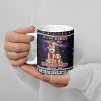 Siberian Husky Show Up Xmas Christmas Ceramic Mug Xmas Holiday Patterns - Wonder Print Shop