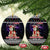Siberian Husky Show Up Xmas Christmas Ceramic Ornament Xmas Holiday Patterns - Wonder Print Shop