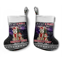 Siberian Husky Show Up Xmas Christmas Stocking Xmas Holiday Patterns - Wonder Print Shop