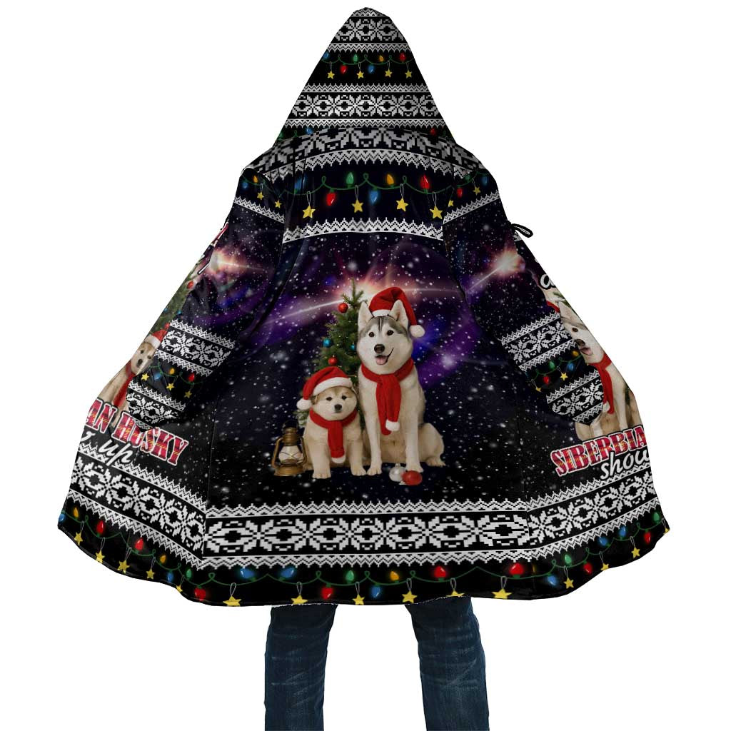 Siberian Husky Show Up Xmas Christmas Cloak Xmas Holiday Patterns - Wonder Print Shop