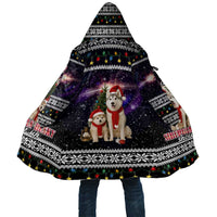 Siberian Husky Show Up Xmas Christmas Cloak Xmas Holiday Patterns - Wonder Print Shop