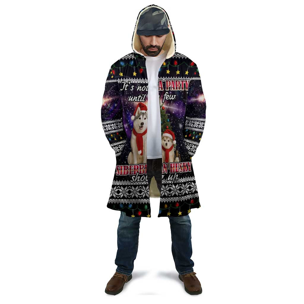 Siberian Husky Show Up Xmas Christmas Cloak Xmas Holiday Patterns - Wonder Print Shop