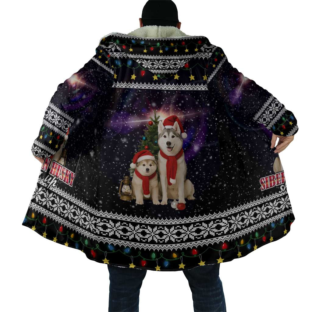 Siberian Husky Show Up Xmas Christmas Cloak Xmas Holiday Patterns - Wonder Print Shop