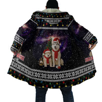 Siberian Husky Show Up Xmas Christmas Cloak Xmas Holiday Patterns - Wonder Print Shop