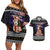 Siberian Husky Show Up Xmas Christmas Couples Matching Off Shoulder Short Dress and Hawaiian Shirt Xmas Holiday Patterns - Wonder Print Shop